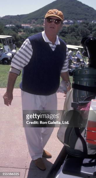 Actor Jack Nicholson attends Casey Lee Ball Classic Charity Golf Tournament on May 17, 1999 at Sherwood Country Club in Thousand Oaks, California.