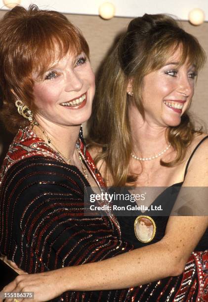 Actress Shirley MacLaine and daughter Sachi Parker attend the 31st Annual Thalians Ball on October 11, 1986 at Century Plaza Hotel in Los Angeles,...