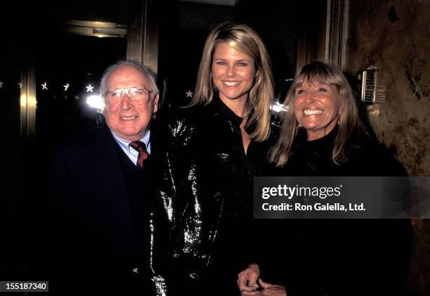 Actor Charles Busch, model Christie Brinkley and mother Marge Brinkley attend Eartha Kitt's Cabaret Concert Performance on January 4, 1996 at Cafe...