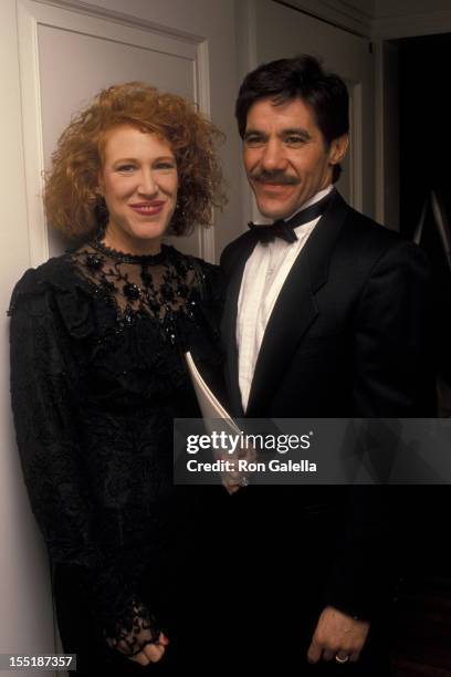 Geraldo Rivera and wife CC Dyer attend ASPCA Photo Exhibition on December 1, 1988 at the Equitable Center in New York City.