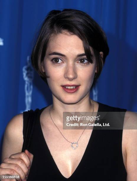 Actress Winona Ryder attends the 67th Annual Academy Awards Nominees Luncheon on March 14, 1995 at the Beverly Hilton Hotel in Beverly Hills,...