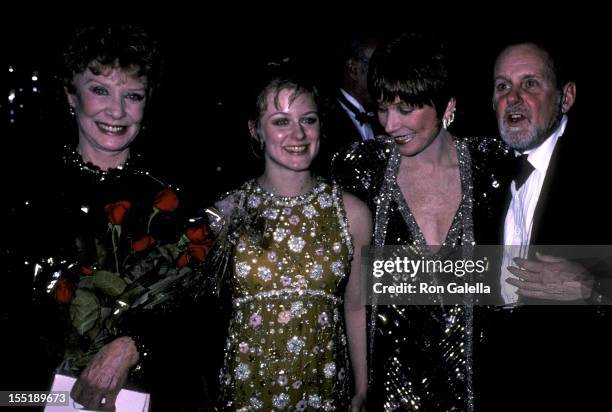 Dancer Gwen Verdon, daughter Nicole Fosse, actress Shirley MacLaine and choreographer/filmmaker Bob Fosse attend the New York Telephone's "A Gala...