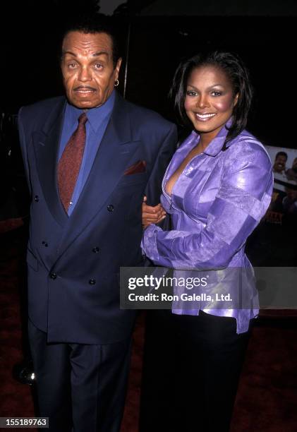 Singer Janet Jackson and father Joe Jackson attend the "Nutty Professor II: The Klumps" Universal City Premiere on July 24, 2000 at Universal...