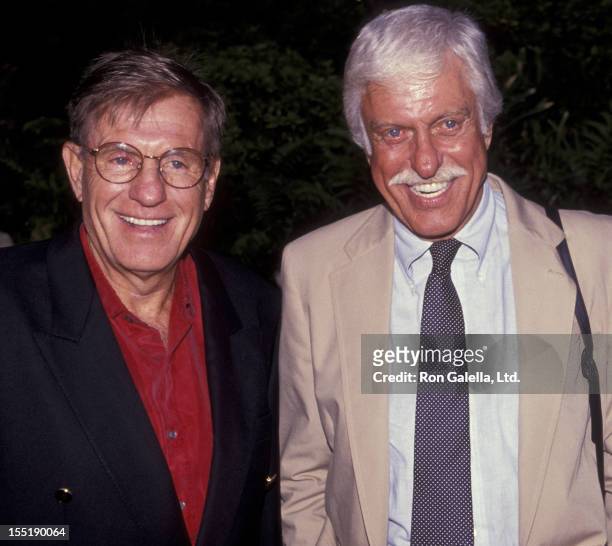 Jerry Van Dyke and actor Dick Van Dyke attend the nominees luncheon for 43rd Annual Primetime Emmy Awards on August 20, 1991 at the Westwood Marquis...