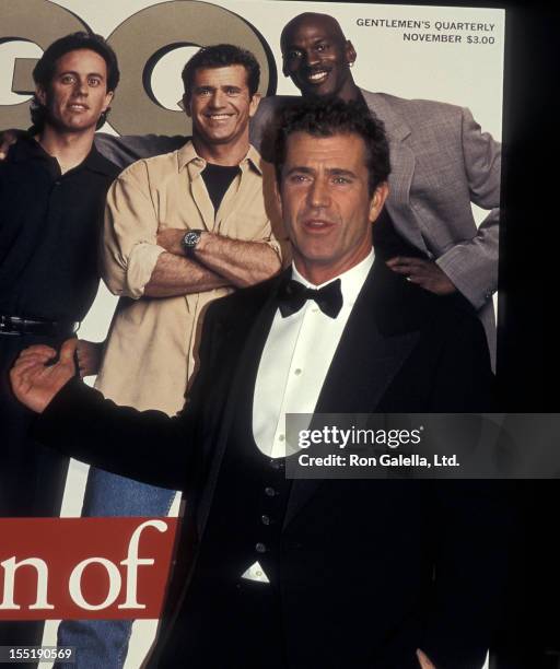 Actor Mel Gibson attends the First Annual GQ Men of the Year Awards on October 28, 1996 at Radio City Music Hall in New York City.