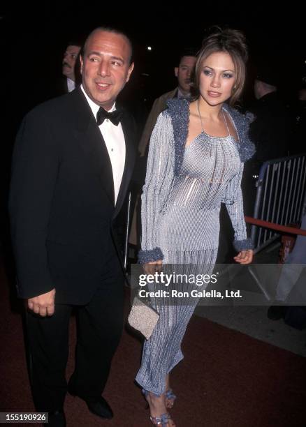 Sony Music executive Tommy Mottola and actress Jennifer Lopez attend the 40th Annual Grammy Awards After Party on February 26, 1998 at Manhattan...