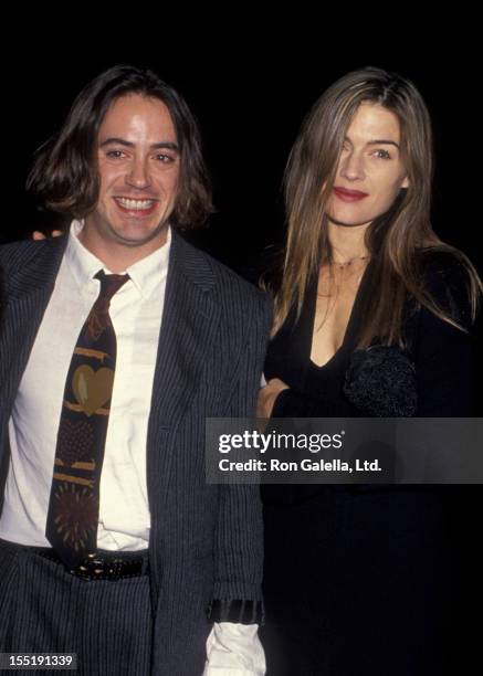 Actor Robert Downey Jr. And wife Deborah Falconer attend Fire and Ice Ball Benefit on December 7, 1994 at 20th Century Fox Studios in Century City,...