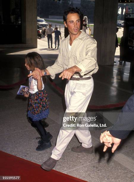 Matt Lattanzi and daughter Chloe Lattanzi attend the "Home Alone 2: Lost in New York" Century City Premiere on November 15, 1992 at Cineplex Odeon...