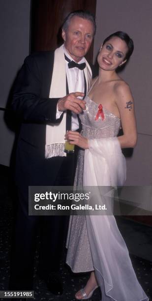 Actor Jon Voight and actress Angelina Jolie attend 55th Annual Golden Globe Awards on January 18, 1998 at the Beverly Hilton Hotel in Beverly Hills,...