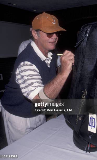 Actor Jack Nicholson attends Casey Lee Ball Classic Charity Golf Tournament on May 17, 1999 at Sherwood Country Club in Thousand Oaks, California.