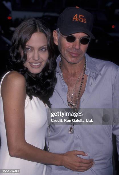 Actress Angelina Jolie and Billy Bob Thornton attend the world premiere of "Original Sin" on July 31, 2001 at the Director's Guild Theater in...