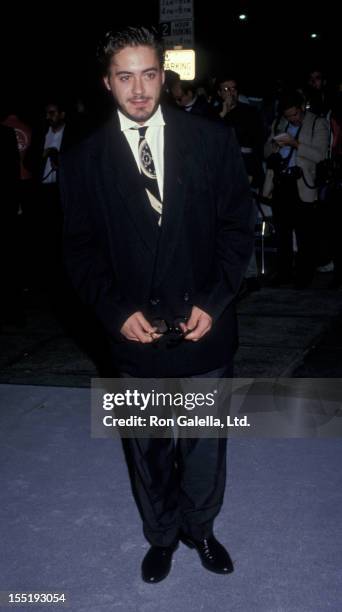 Actor Robet Downey Jr. Attends Starlight Foundation Benefit on September 22, 1988 at Ed DeBevics Restaurant in Beverly Hills, California.