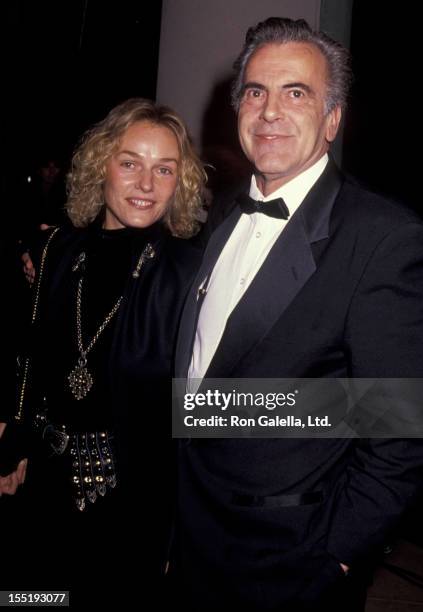Actor Maximillian Schell and Natasha Schell attend 48th Annual Golden Globe Awards on January 19, 1991 at the Beverly Hilton Hotel in Beverly Hills,...