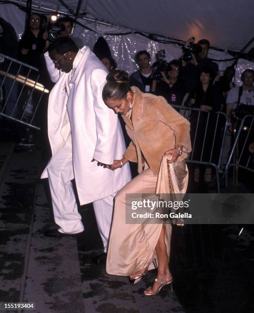 Hip Hop mogul Sean "Puffy" Combs and actress/singer Jennifer Lopez attends The Metropolitan Museum's Costume Institute Gala Exhibition of "Rock...