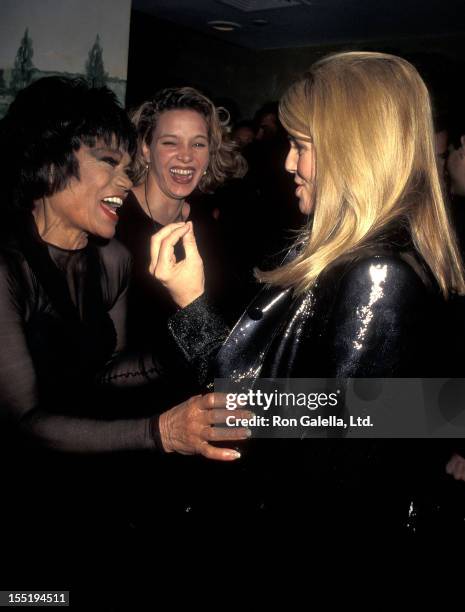 Singer Eartha Kitt, daughter Kitt Shapiro and model Christie Brinkley attend Eartha Kitt's Cabaret Concert Performance on January 4, 1996 at Cafe...