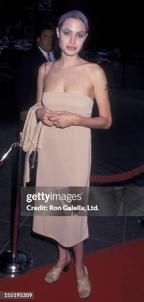 Actress Angelina Jolie attends the premiere of "Wallace" on August 1, 1997 at the Director's Guild Theatr in Hollywood, California.