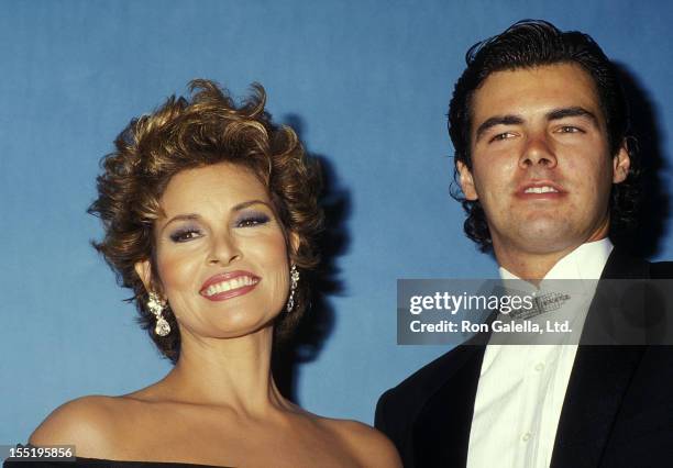 Actress Raquel Welch and son Damon Welch attend the 39th Annual Primetime Emmy Awards on September 20, 1987 at Pasadena Civic Auditorium in Pasadena,...