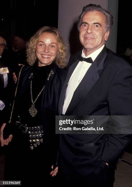 Actor Maximillian Schell and Natasha Schell attend 48th Annual Golden Globe Awards on January 19, 1991 at the Beverly Hilton Hotel in Beverly Hills,...