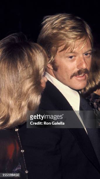 Actor Robert Redford and Lola Redford attend Frank Sinatra Concert on October 13, 1974 at Madison Square Garden in New York City.