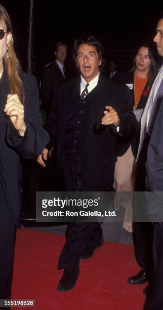 Actor Al Pacino attends the screening of "Glengarry Glen Ross" on September 14, 1992 at the Ziegfeld Theater in New York City.
