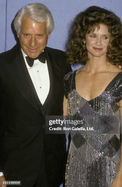Actor Efrem Zimbalist Jr. And actress Stephanie Zimbalist attend 38th Annual Primetime Emmy Awards on September 21, 1986 at the Pasadena Civic...