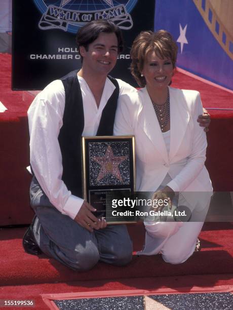 Actress Raquel Welch and son Damon Welch attend the Hollywood Walk of Fame Star Salute to Raquel Welch on June 8, 1996 at 7021 Hollywood Boulevard in...