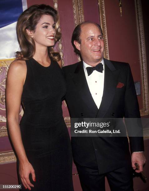 Model Cindy Crawford and businessman Ronald Perelman attend the 17th Annual Cosmetic Industry Million Dollary Beauty Ball & Revlon's 60th Anniversary...