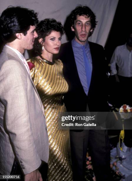 Actress Raquel Welch, husband Andrew Weinfeld and her son Damon Welch attend Raquel Welch's Opening Night Performance in "Woman of the Year" on June...