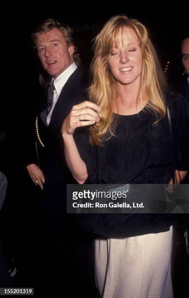 Actor Robert Redford and daughter Shauna Redford attend the premiere of "A River Runs Through It" on October 8, 1992 at the Ziegfeld Theater in New...