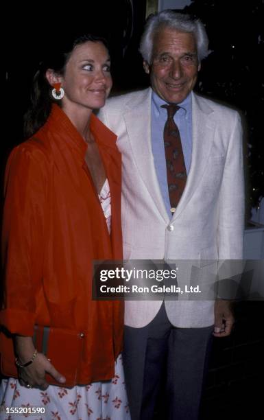 Actor Efrem Zimbalist Jr. And actress Stephanie Zimablist sighted on August 17, 1986 at Chasen's Restaurant in Beverly Hills, California.