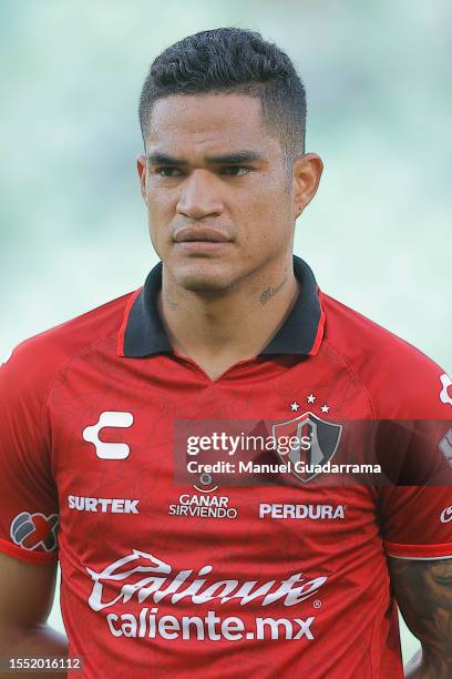 Anderson Santamaria of Atlas looks on during the 3rd round match between Santos Laguna and Atlas as part of the Torneo Apertura 2023 Liga MX at...