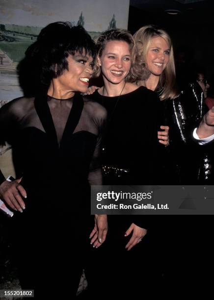 Singer Eartha Kitt, daughter Kitt Shapiro and model Christie Brinkley attend Eartha Kitt's Cabaret Concert Performance on January 4, 1996 at Cafe...