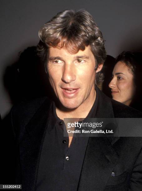 Actor Richard Gere attends "The Year of Tibet Portfolio" Opening Night Exhibition to Benefit The Tibet House on November 27, 1990 at the Fahey/Klein...