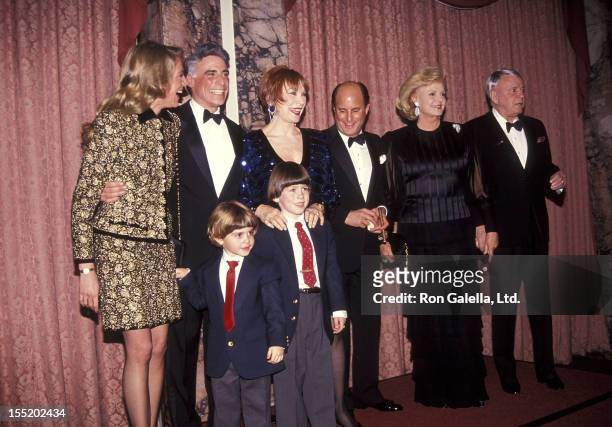 Politician Andrew Stein and wife Lynn Forester and sons Jake Stein and Benjamin Stein, actress Shirley MacLaine, businessman Ronald O. Perelman,...