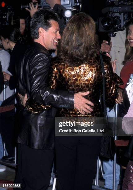 Actress Raquel Welch and husband Richard Palmer attend the "Bedazzled" Westwood Premiere on October 17, 2000 at Mann Village Theatre in Westwood,...