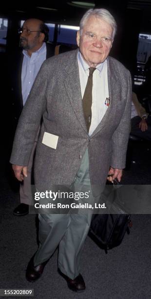 Journalist Andy Rooney sighted on January 10, 1994 at the Los Angeles International Airport in Los Angeles, California.