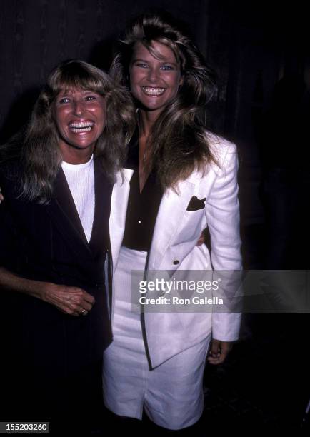 Model Christie Brinkley and mother Marge Brinkley attend the press luncheon to announce the launch of Christie Brinkley's sportswear and swimwear...