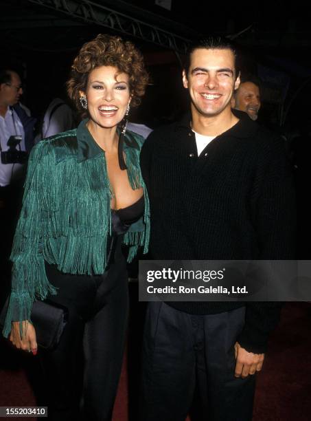 Actress Raquel Welch and son Damon Welch attend the "Crocodile Dundee II" Hollywood Premiere on May 22, 1988 at Mann's Chinese Theatre in Hollywood,...