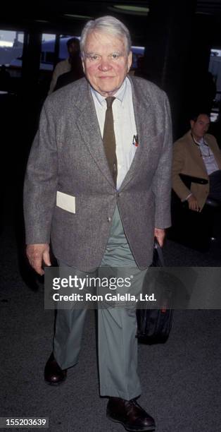 Journalist Andy Rooney sighted on January 10, 1994 at the Los Angeles International Airport in Los Angeles, California.