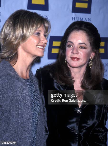 Singer Olivia Newton-John and actress Stockard Channing attend the Human Rights Campaign's 10th Annual Awards Gala to Honor Stockard Channing, MTV...