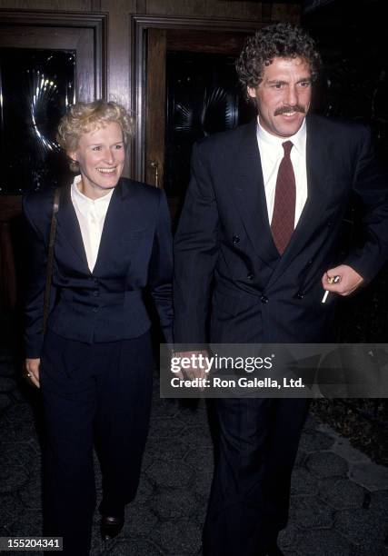 Actress Glenn Close and boyfriend John Starke attend the "Black Rain" New York City Premiere on September 18, 1989 at Loews Astor Plaza in New York...