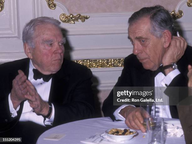 Journalist Andy Rooney and Morley Safer attend 52nd Annual Writer's Guild of America Awards on March 5, 2000 at the Plaza Hotel in New York City.