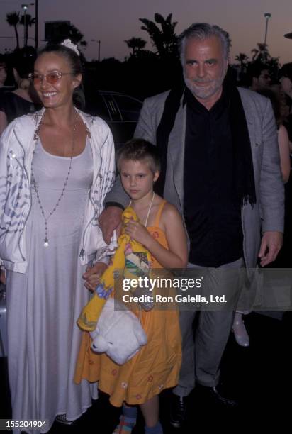 Actor Maximillian Schell and wife Natasha Schell attend the world premiere of "Deep Impact" on April 29, 1998 at Paramount Studios in Hollywood,...
