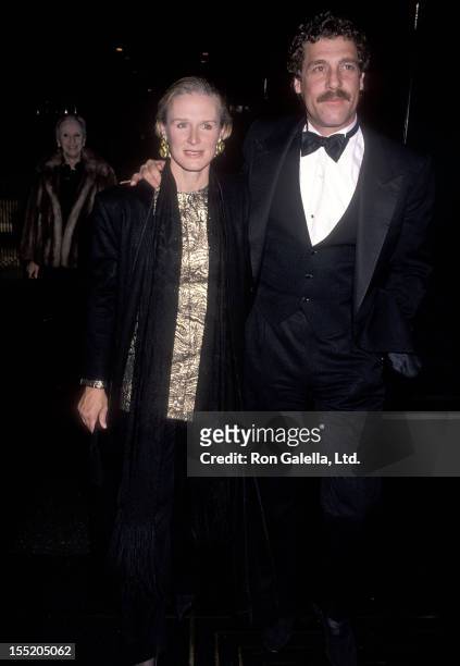 Actress Glenn Close and boyfriend John Starke attend the "3 Penny Opera" Opening Night Performance on November 5, 1989 at the Lunt-Fontanne Theatre...