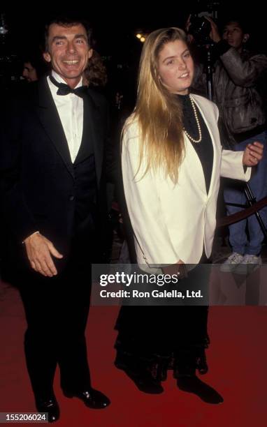 Actor David Birney and daughter Kate Birney attend the screening of "Hamlet" on December 18, 1990 at Mann Village Theater in Westwood, California.