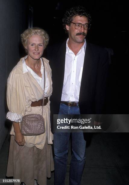 Actress Glenn Close and boyfriend John Starke attend the "In Country" New York City Premiere on September 12, 1989 at the Museum of Modern Art in New...