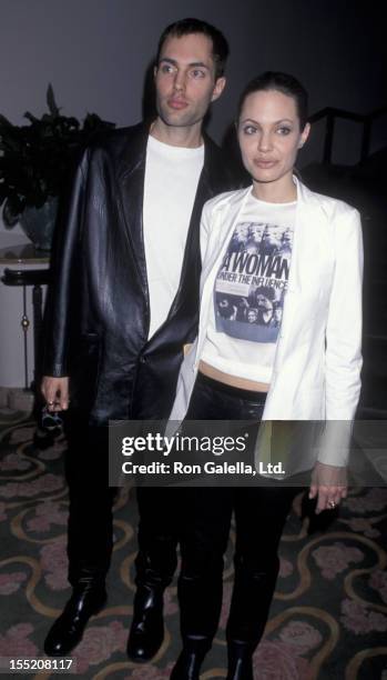 Actress Angelina Jolie and actor James Haven attend Fifth Annual Broadcast Film Critics Association Choice Awards on January 24, 2000 at the Beverly...