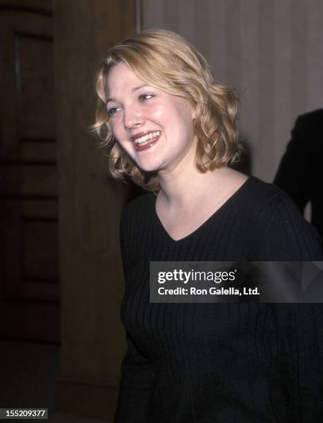 Actress Drew Barrymore attends the Fourth Annual Broadcast Film Critics Association Awards on January 25, 1999 at Hotel Sofitel in Los Angeles,...