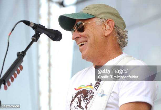 Jimmy Buffett performs with Ilo and the Coral Reefer Allstars during Bonnaroo 2009 on June 13, 2009 in Manchester, Tennessee.