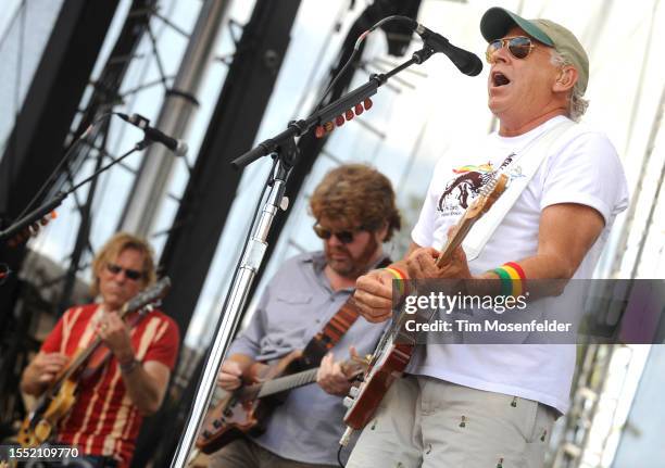 Jimmy Buffett performs with Ilo and the Coral Reefer Allstars during Bonnaroo 2009 on June 13, 2009 in Manchester, Tennessee.